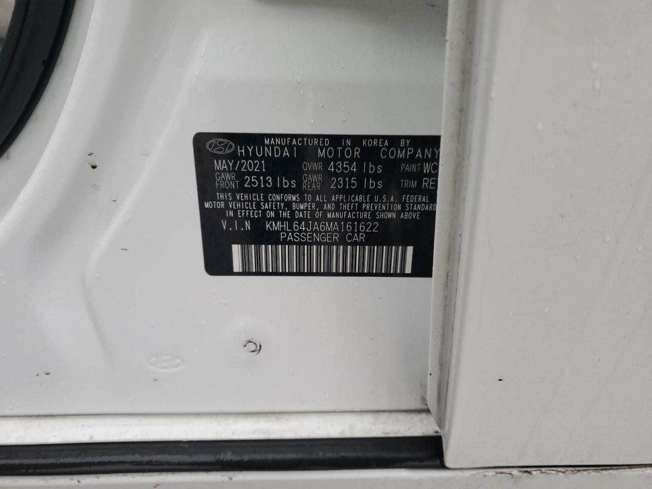 マニイさま売約済み KMHL64JA6MA161622 HYUNDAI SONATA SEL с аукциона США | Day Drive