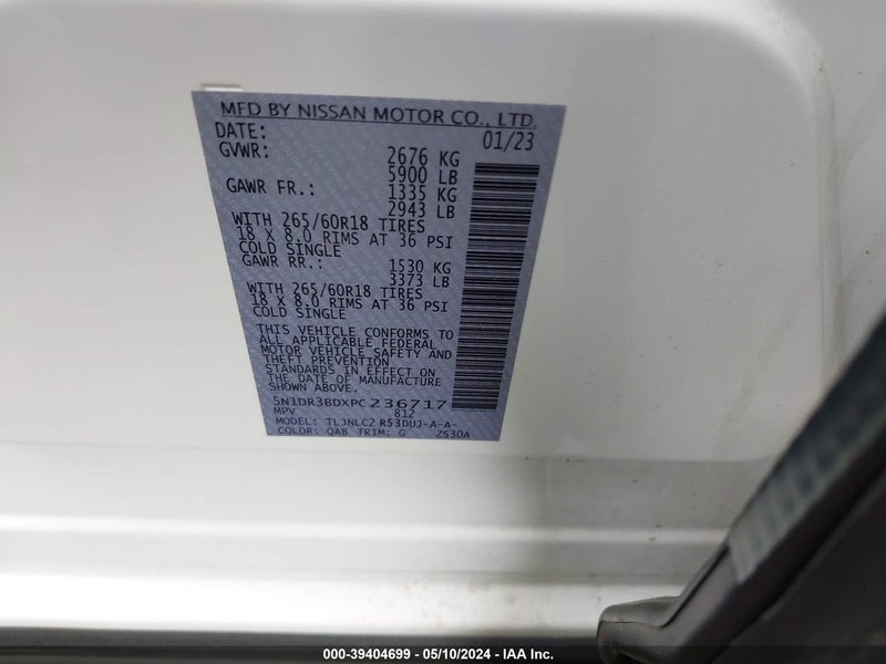 5N1DR3BDXPC236717 NISSAN PATHFINDER с аукциона США | Day Drive