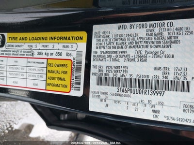FORD FUSION HYBRID 2015