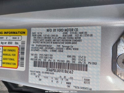 FORD FUSION HYBRID 2015